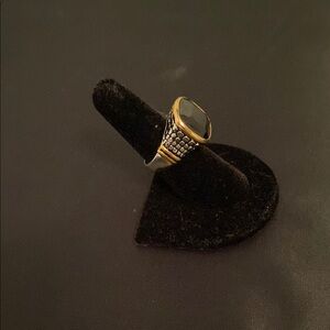 Elegant Black and Gold Ring